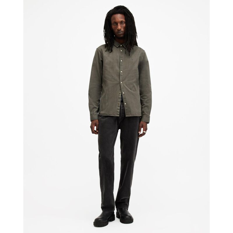 AllSaints Staveley Ramskull Embroidered Shirt image number 3